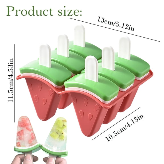 Reusable Watermelon Ice Cube Tray For Freezer With Yogurt Juice