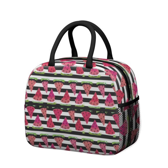 Reusable Watermelon Lnsulated Lunch Bag for Women & Men-Leakproof Water-Resistant Cooler Tote,Large Capacity(10.6x8.7x6.3in)for Work,Office,Travel,Picnic,Beach.