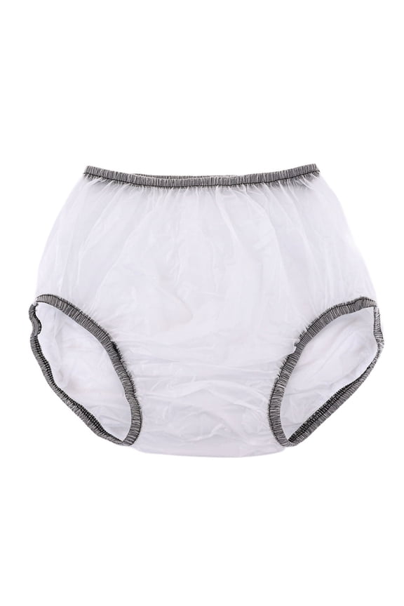 Reusable Waterproof Leakproof Adult Diaper Covers - PVC Plastic Pants with Elastic Waist, Incontinence Protection for Seniors, Post-Surgery, and Limited Mobility