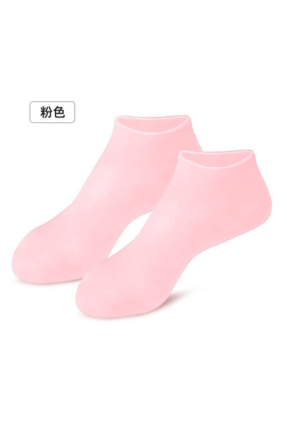 Reusable Waterproof Silicone Foot Socks Soft Elastic Silicone Moisturizing Foot Covers for Dry Cracked Heels At-Home Pedicure Foot Protector 1pair