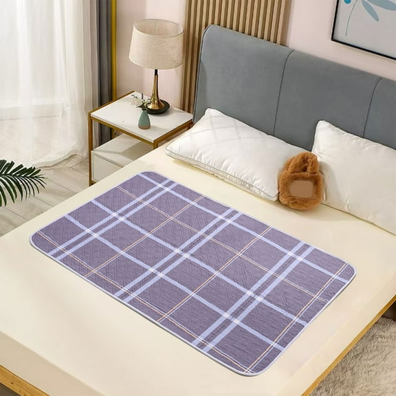 Reusable Waterproof Washable Bed Pad for Adults, Extra Large 59x39 Inch Cotton Mattress Protector with Non-Slip Backing