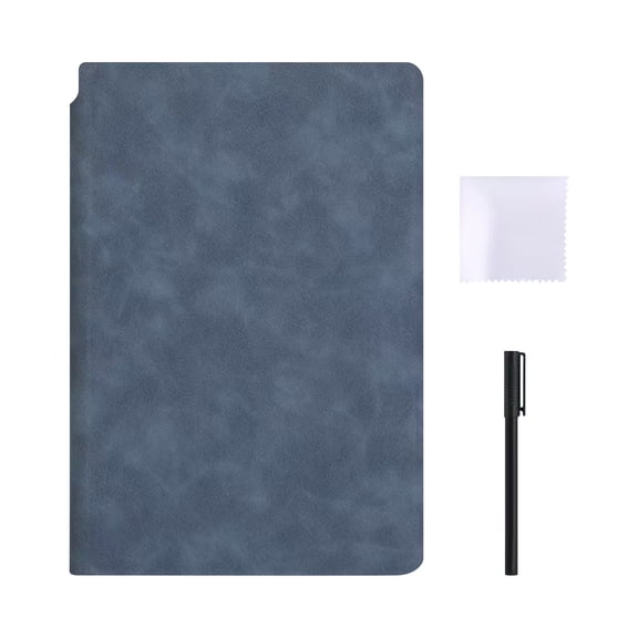 Reusable Whiteboard Notebook, A5 Erasable Smart Notebook, Portable Sketchbook with Wipe Cloth And Writing Pen For Students Teacher Office&Craft&Stationery