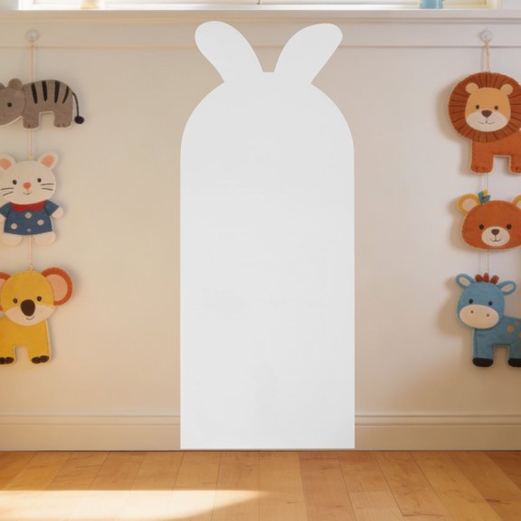 Reusable Whiteboard Sticker with Adhesive Bunny Ear Design for Home Decor and Dry Erase Use