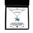 thumbnail image 1 of Reusable Wife, The Only Thing More Badass Than a Warden is a Warden's Wife, Wife Opal Turtle Necklace from Husband, 1 of 6