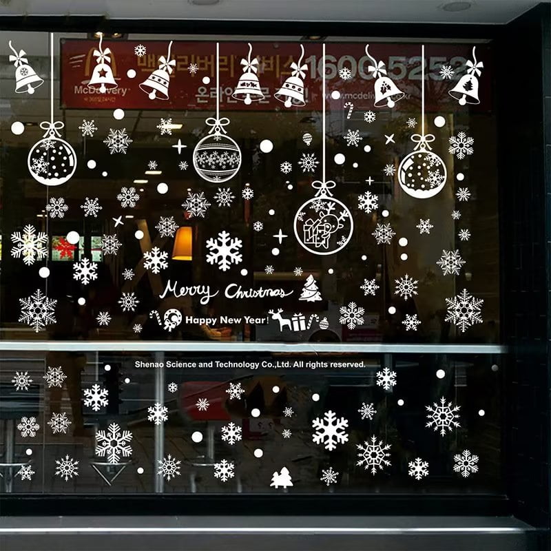 Reusable Window Stickers, Electrostatic Window Decoration 161 Snowflake