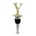 thumbnail image 1 of Reusable Wine Cork Bottle Wine Stopper Top Closer Seal in Brass - Letter “Y”, 1 of 7