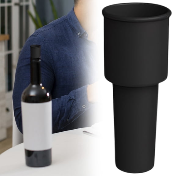 Reusable Wine Stopper Basdi Reusable Silicone Wine Bottle Stopper - Airtight Flexible Sealer for Wine, Beer & Champagne - Easy Clean for Home Bar, Silicone Bottle Sealer, Black
