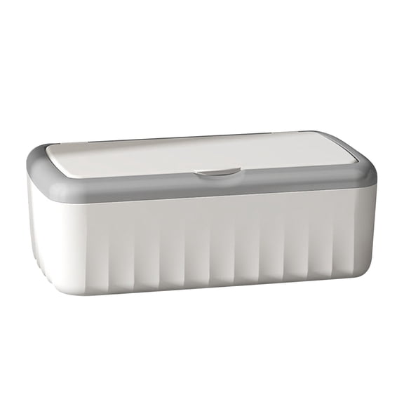 Reusable Wipe Dispenser Container, Gray White Medium, Desktop Sealed Lid For Tissues And Wet Wipes, Practical Home Organizer