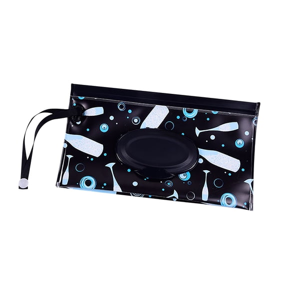Reusable Wipes Bag Container, Portable Travel Wipes Case for Wet Wipes, Compact Zipper Storage Pouch for Diaper Bag, Purse, Backpack and Daily On the Go Use