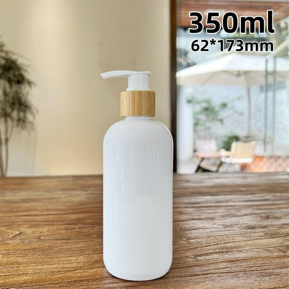 Reusable Wooden Empty Pump Bottle Portable Soap Dispenser Bathroom Shampoo Kitchen Dish Refill Shower Gel Hand Liquid Container