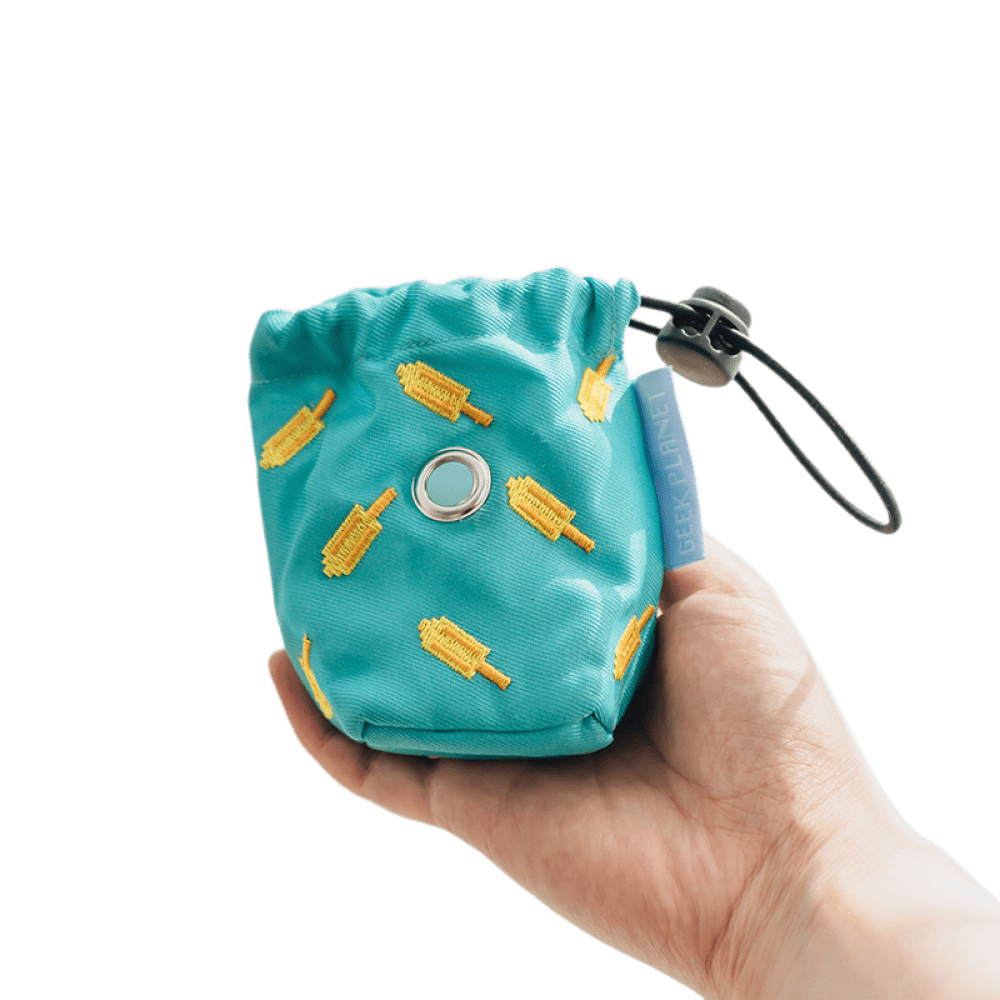 Reusable dog poop bag containing 1 roll of poop bag. Dog poop bags fit