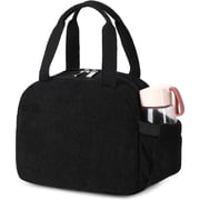 AO ALI VICTORY Lunch Box Lunch Bag Insulated Lunchbox Cute Reusable Lunch Tote bags for School Work Picnic for Kids Girls Women Black