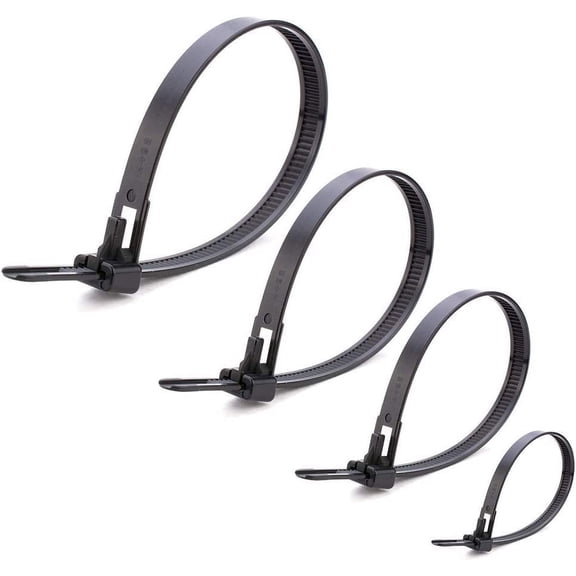 Reusable ties, 100 pack various lengths of quick-release cable ties 6
