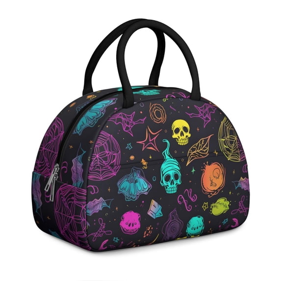 ReusableHalloweenLnsulated Lunch Bag for Women & Men - Leakproof Water-Resistant Cooler Tote, Large Capacity for Work, Office, Travel, Picnic, Beach.