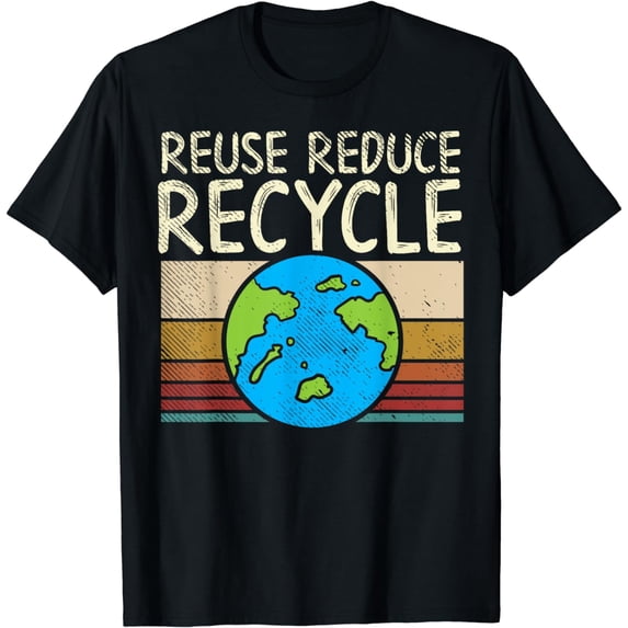 Reuse Reduce Recycle Retro Earth Day Environmentalist Gift T-Shirt