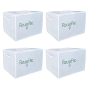 ReusePac 18x14x12in Reusable Foldable Boxes 4 Pack off White