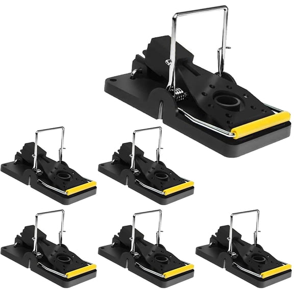Reuseable Mouse Traps Indoor Mouse Traps for House Mechanical Large Rodent Traps, Safe Reusable Snap Traps for Rats, Squirrels, Chipmunks, Indoor/Outdoor, 6Pack