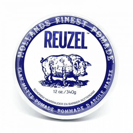 Reuzel Clay Matte Hair Pomade for Men, 12 Oz