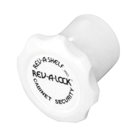 Rev-A-Lock Cabinet Security Latch Catch Magnetic Key by Rev-A-Shelf in White Finish