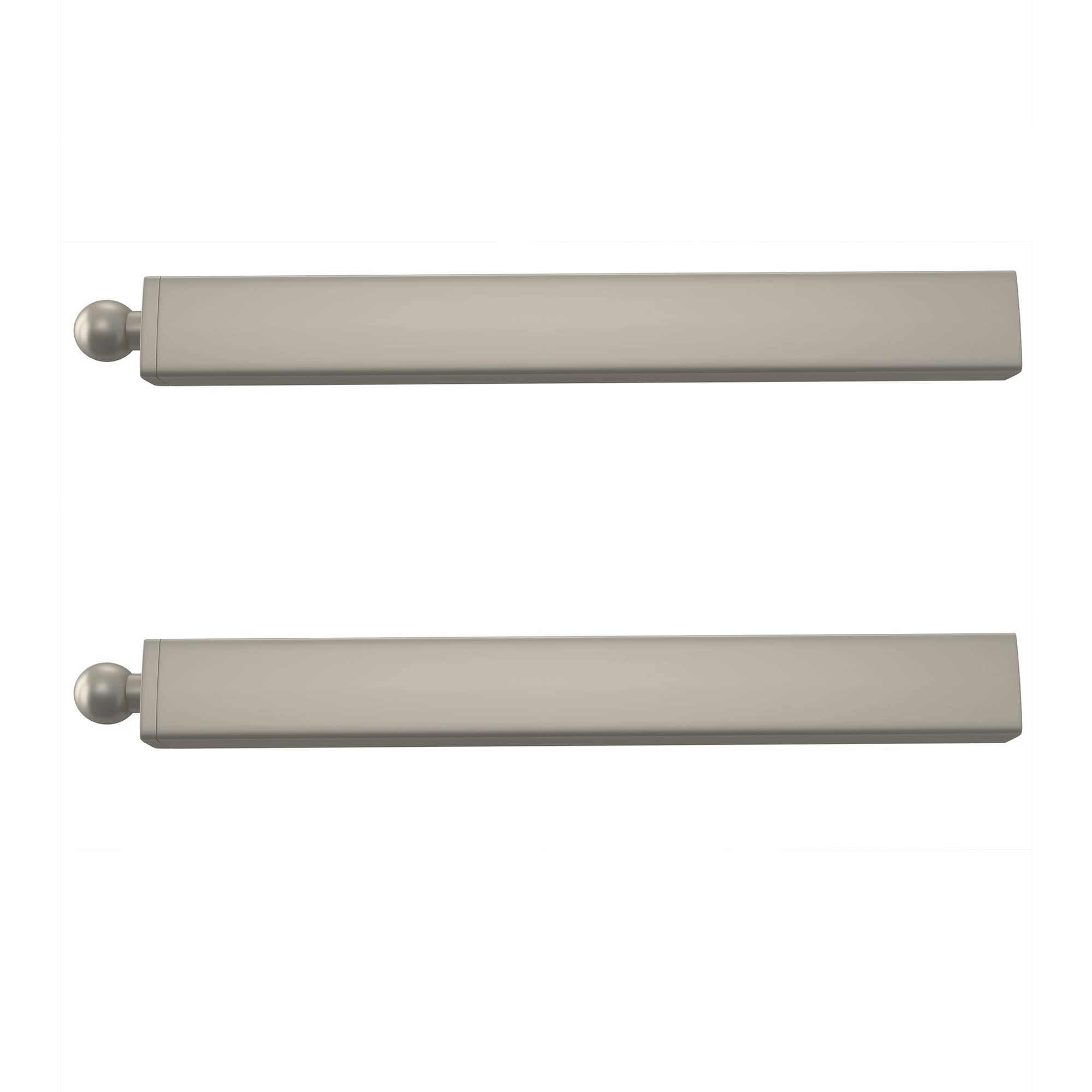 Satin Nickel Extendable Telescoping Closet Valet Rod Set