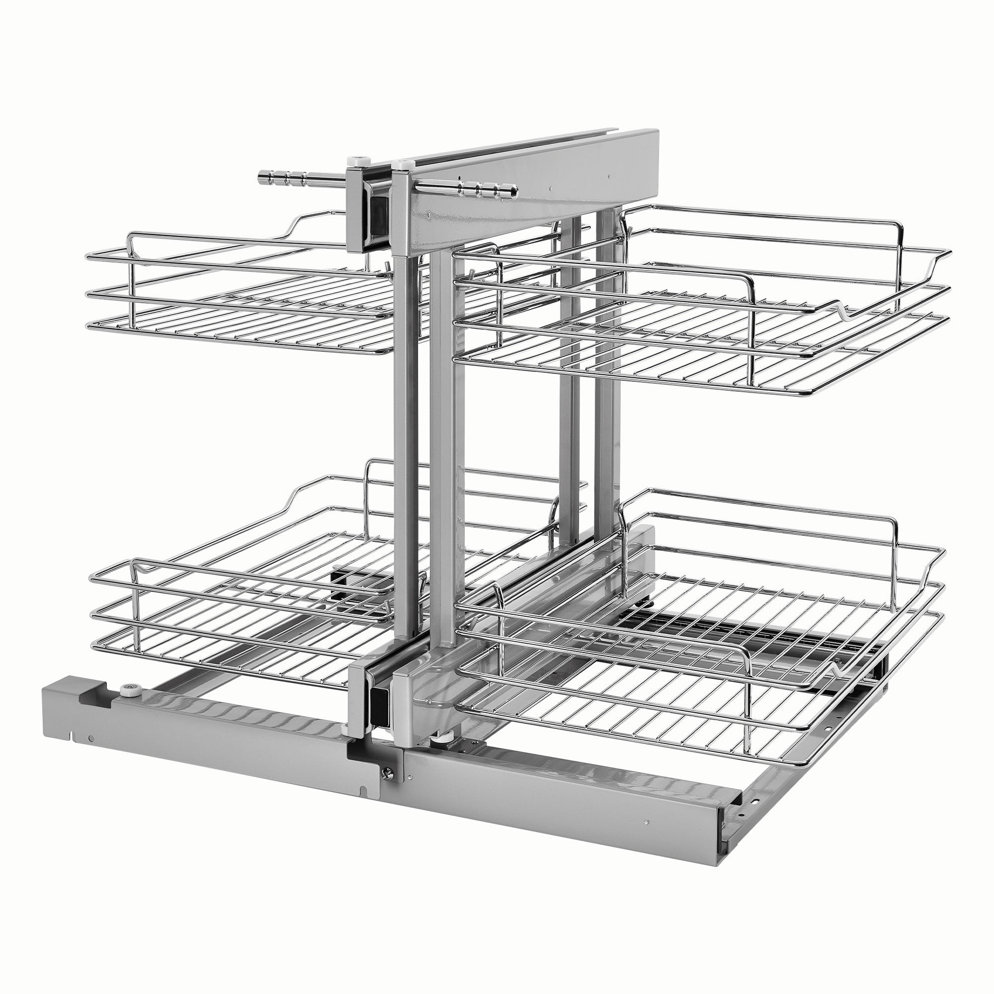 Rev-A-Shelf Chrome 2-Tier Wire Optimizer for 15" Blind Corner Cabinet Openings, 5PSP-15-CR