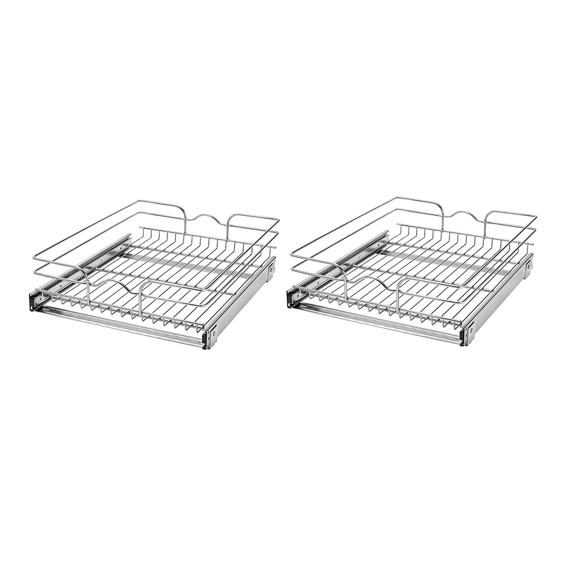 RevAShelf 18" Wide 22" Deep Base Kitchen Pull Out Wire Basket