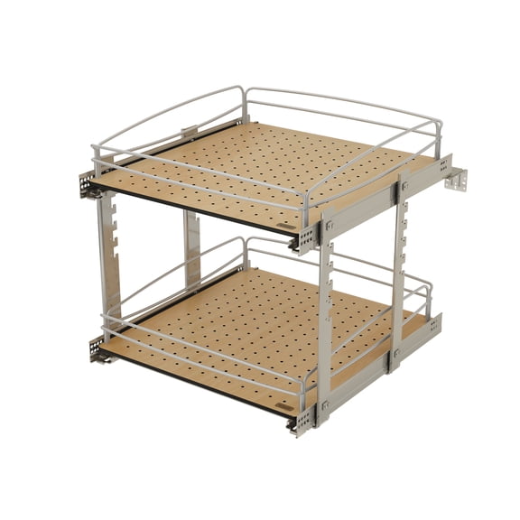 Rev-A-Shelf 2 Tier Bottom Pull Out Base Cabinet Organizer, 54BK-21SC-2-1