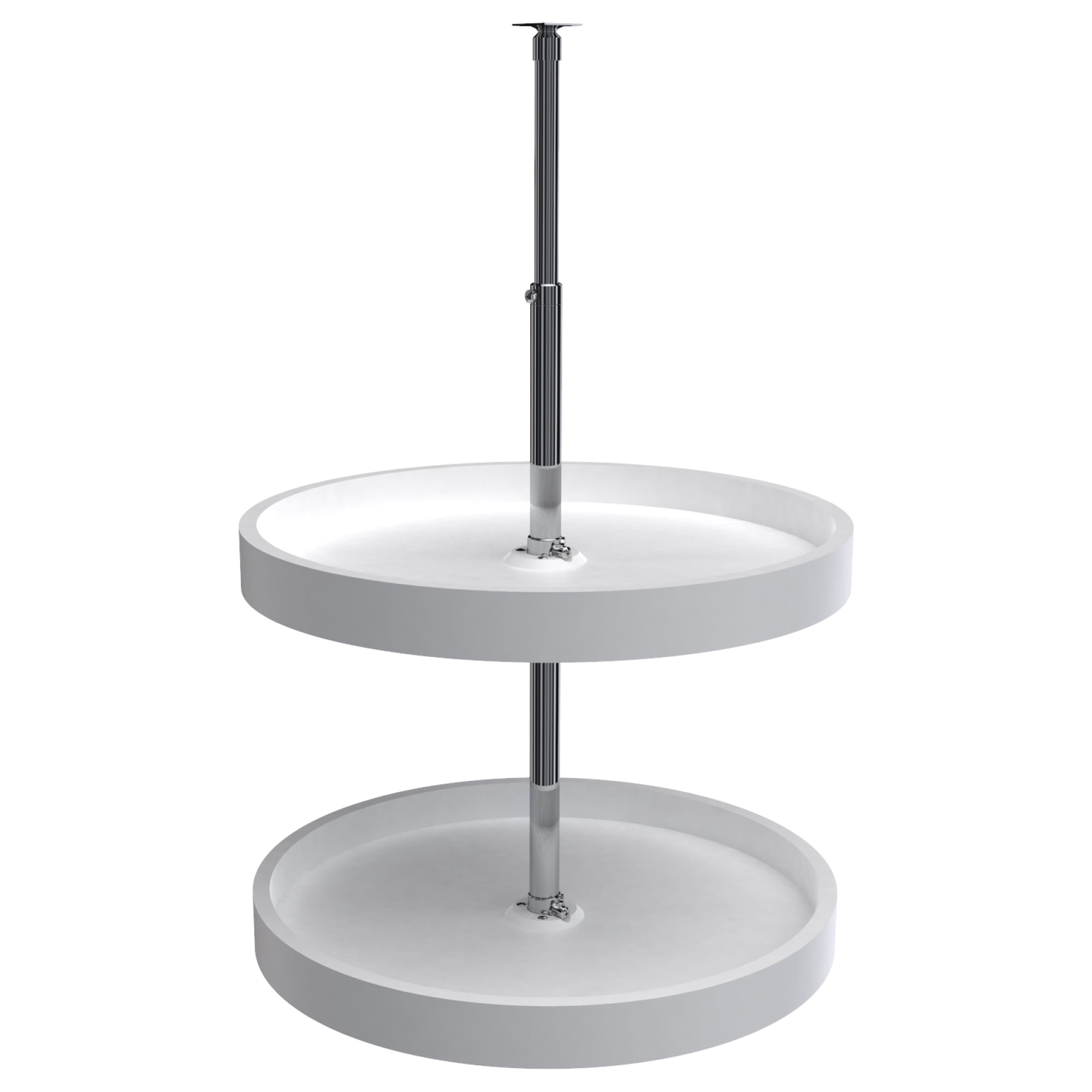 Rev-A-Shelf 20'' Lazy Susan Full-Circle Polymer 2-Shelf, White, 6012-20