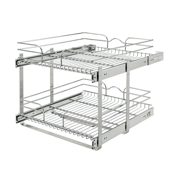 Rev-A-Shelf 24 x 22 In 2-Tier Kitchen Organization Cabinet Pullout Basket