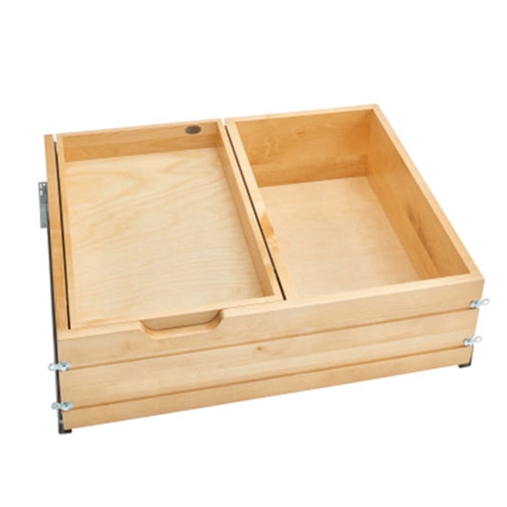 Rev-A-Shelf Maple Two-Tier Replacement Deep Drawer System w/BLUM Soft-Close,4WTCDD-30HSC-1