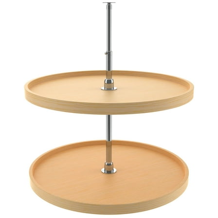 Rev-A-Shelf 28" Lazy Susan Full Circle Wooden 2-Shelf Storage, 4WLS072-28-52