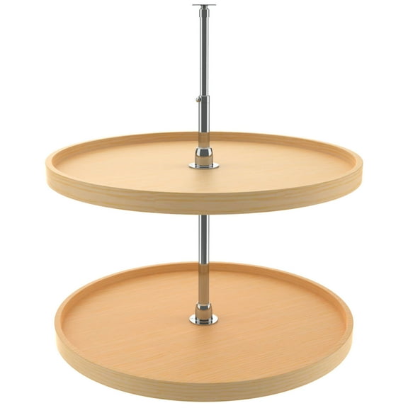 Rev-A-Shelf 28" Lazy Susan Full Circle Wooden 2-Shelf Storage, 4WLS072-28-52