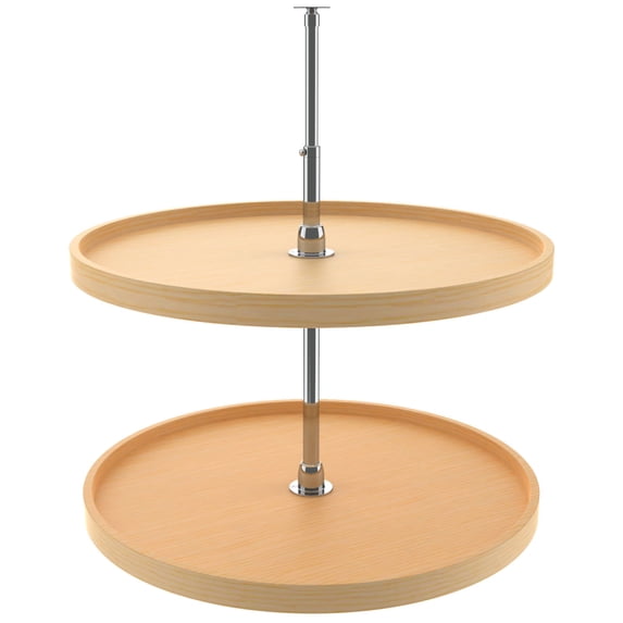 Rev-A-Shelf 28" Lazy Susan Full Circle Wooden 2-Shelf Storage, 4WLS072-28-52