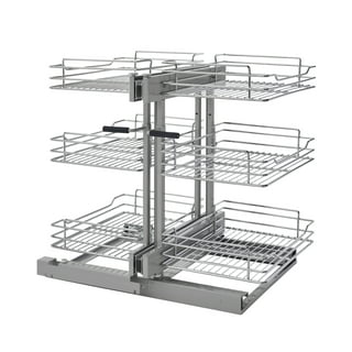  HaroldDol 2 Tier Pull-Out Cabinet Organizer Drop Down Shelf  Blind Pull-Down Dish and Spice Rack System for Kitchen Appliance Lift Upper  Cabinet, 26.46 lbs Capacity : Home & Kitchen