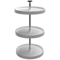 Rev-A-Shelf 3073-20-11-531 20 Inch Polymer Full Circle 3 Shelf Lazy Susan, White