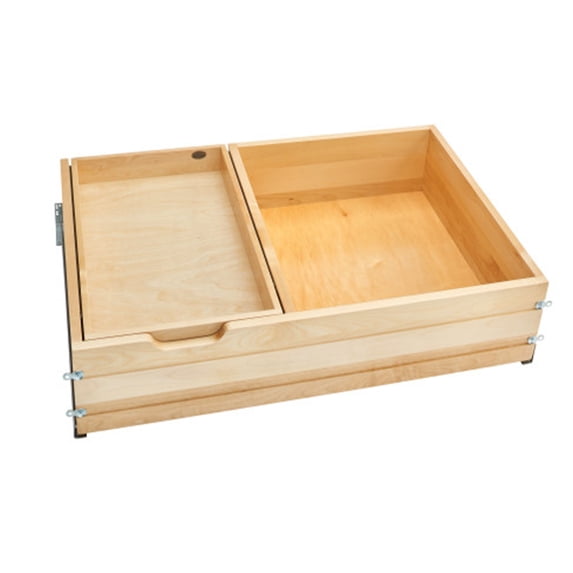 Rev-A-Shelf Maple Two-Tier Replacement Deep Drawer System w/BLUM Soft-Close,4WTCDD-36HSC-1