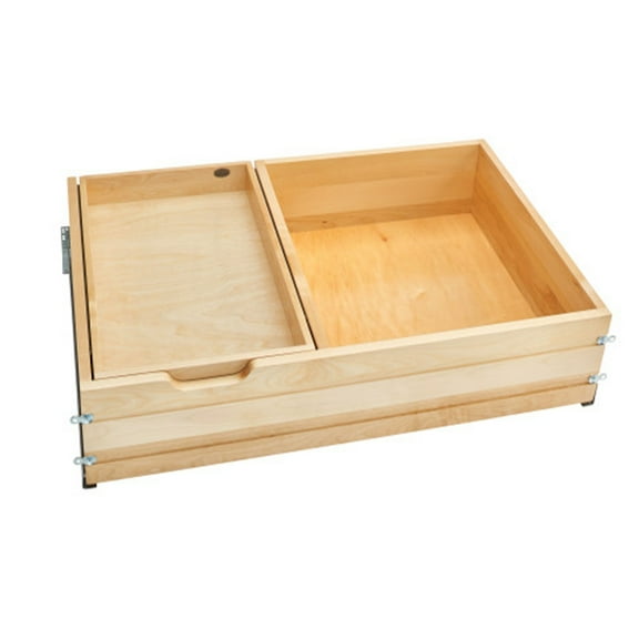 Rev-A-Shelf Maple Two-Tier Replacement Deep Drawer System w/BLUM Soft-Close,4WTCDD-36HSC-1