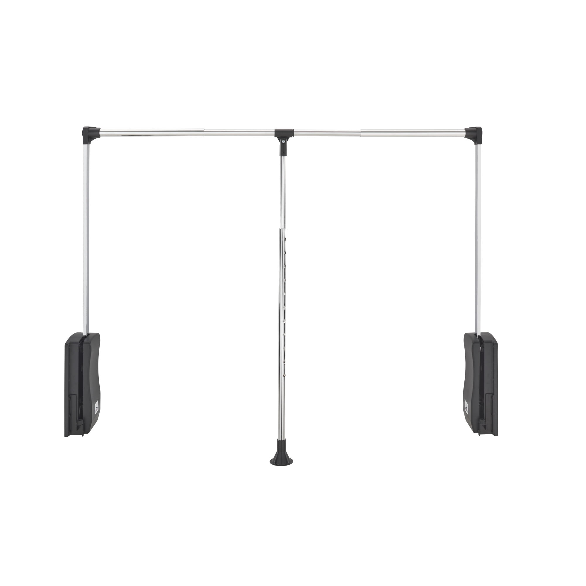 Adjustable Chrome Pull-Down Closet Rod with Telescoping Handle