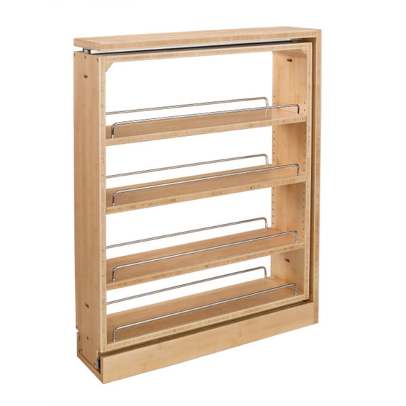 Rev-A-Shelf 432-BF-6C 6in Cabinet Base Filler Pullout Organizer Spice Rack