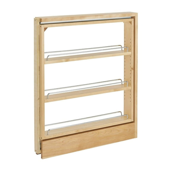Rev-A-Shelf 3" Pullout Shelf Organizer Rack for Cabinet Base Insert, 438-BC-3C