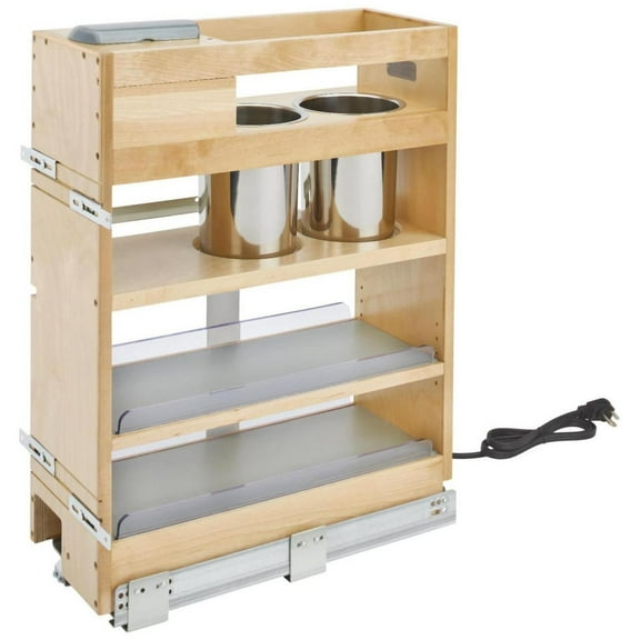 Rev-A-Shelf 445-Vbosc-8C Wood Classics 9-5/16"W Bathroom Vanity Cabinet Pull Out Grooming