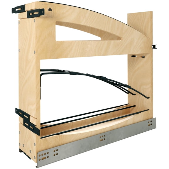 Rev-A-Shelf 447CC-BCSC-5MB Craftsman 5-15/16" Pull Out Cabinet Organizer - Maple / Black