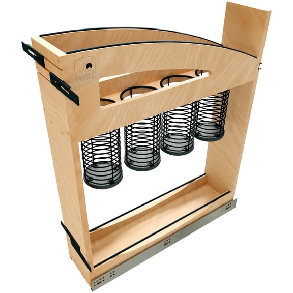 Rev-A-Shelf 448UTCC-BCSC-5MB Craftsman 5-15/16" Pull Out Kitchen Cabinet Organizer - Maple