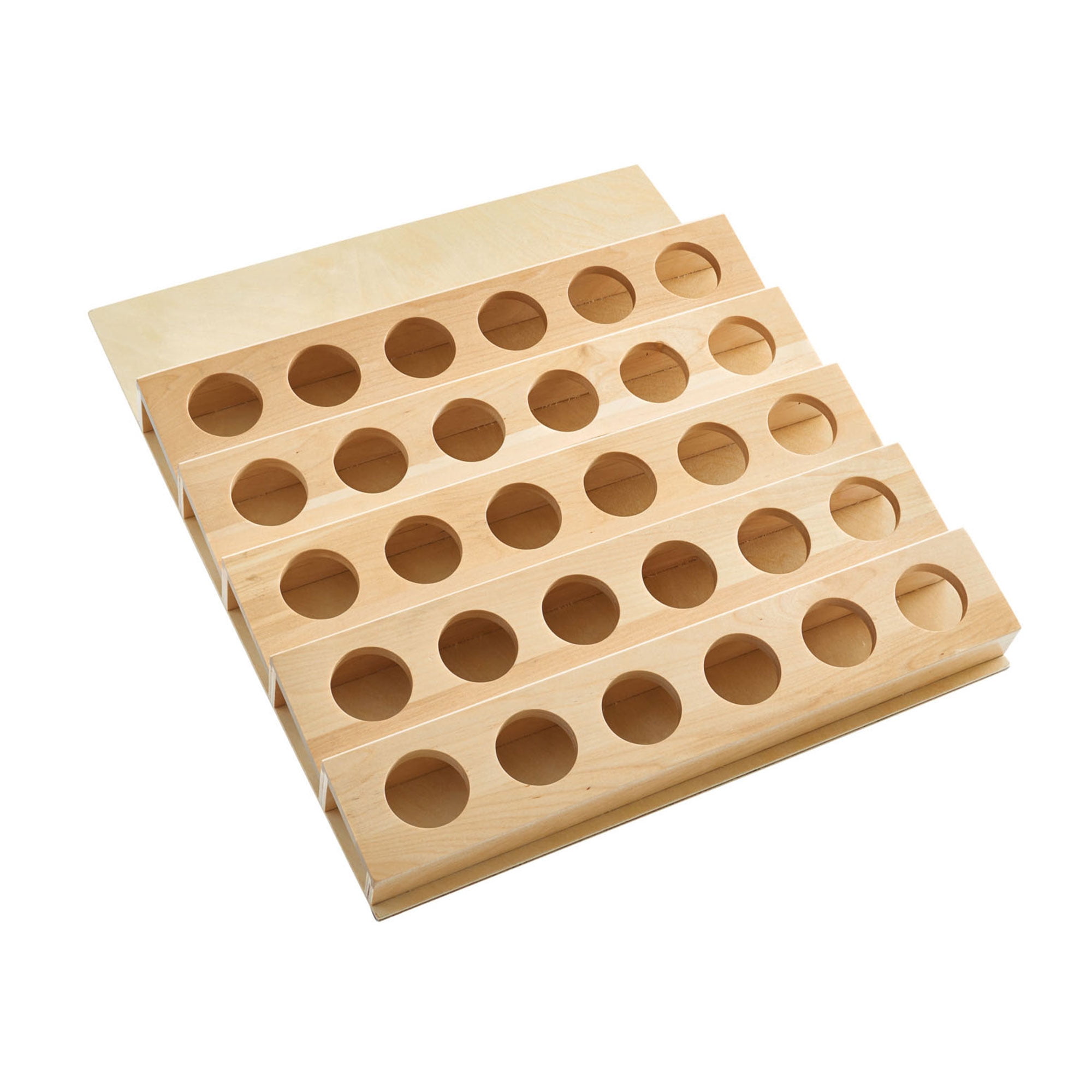 Maple Wood 16 Inch K-Cup Kitchen Drawer Insert Organizer
