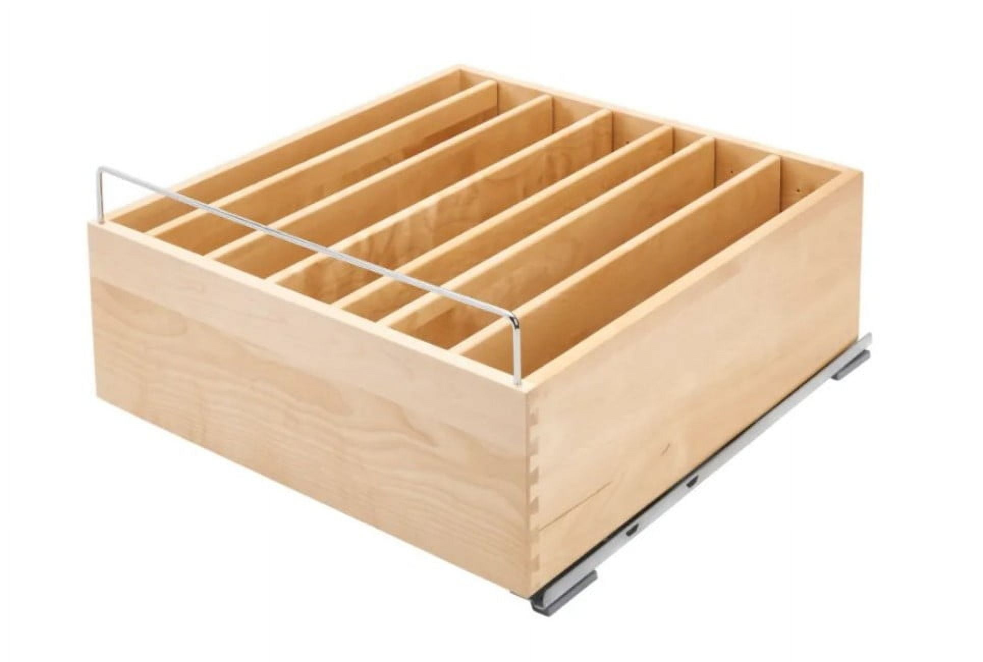 Natural Maple Soft-Close Pullout Casserole Dish Organizer