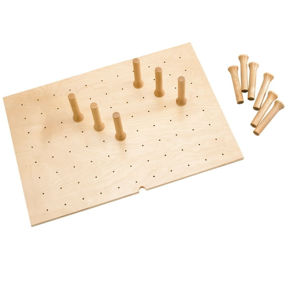 Rev-A-Shelf 4DPS-3021 30x21in Wood Trimmable Pegboard Organizer w/12 Pegs