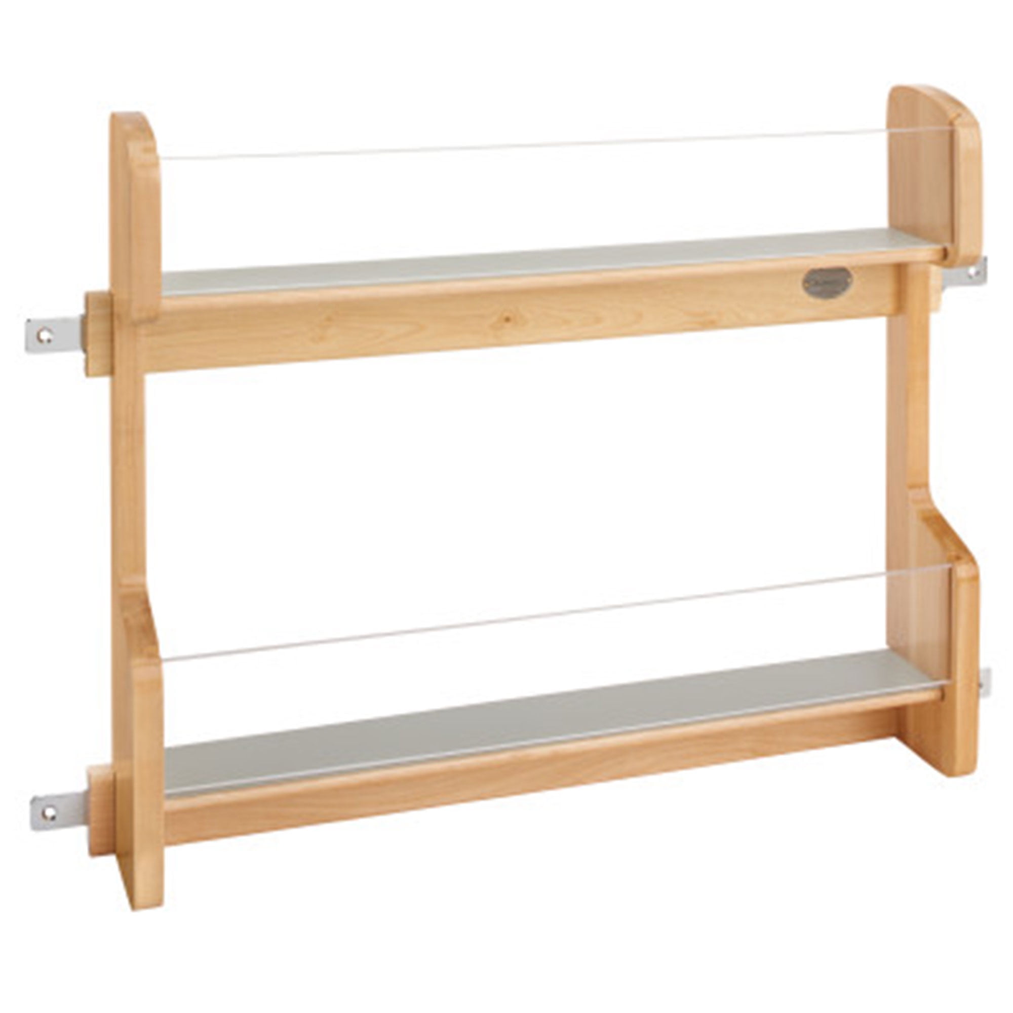 Natural Maple 2-Tier Over Door Vanity Storage Rack