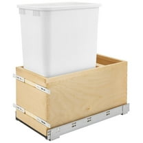 Rev-A-Shelf 4Vlwcsc-1550Dm-1 Value Line 21-1/2" Wood Bottom Mount 50 Qt / 12.5 Gallon Pull