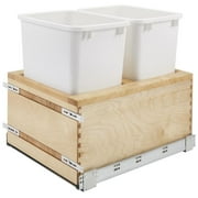 Rev-A-Shelf 4Vlwcsc-2135Dm-2 Value Line 21-1/2" Wood Bottom Mount Pull Out Waste Container