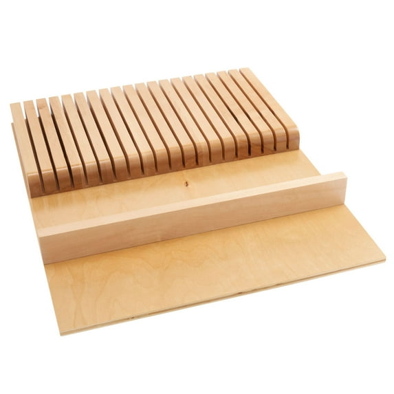 Rev-A-Shelf 4WKB-1 Trimmable 19 Slot Kitchen Knife Block Drawer Organizer